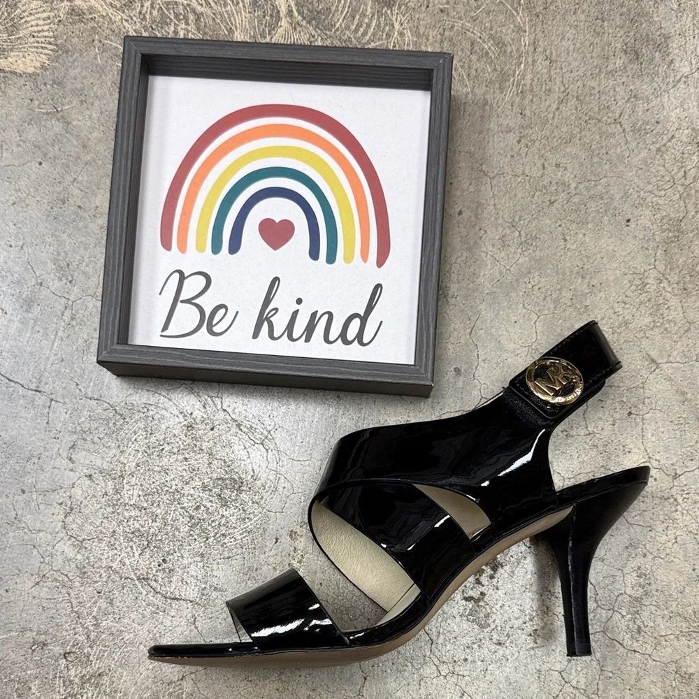 * MICHAEL KORS Joselle black patent leather sandals